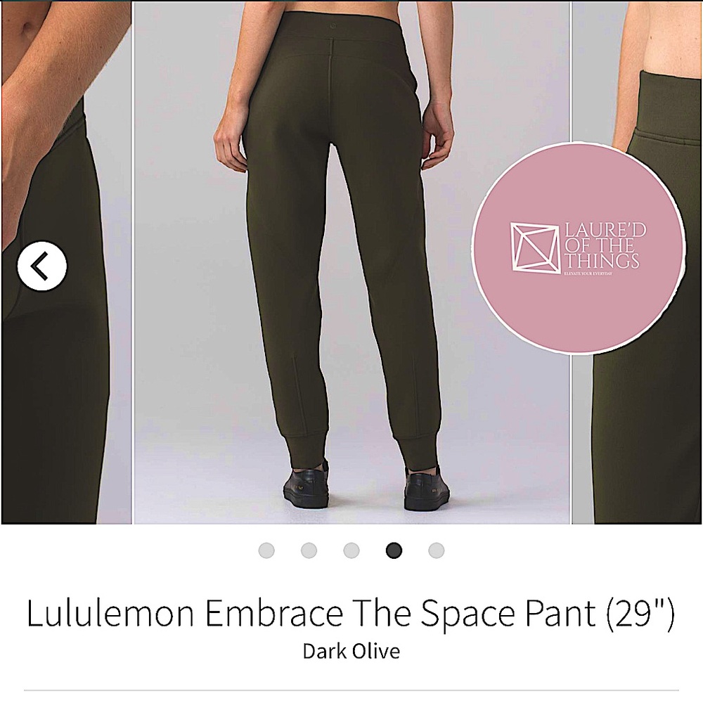 LIKE NEW Size 2 Lululemon Embrace The Space Pant (29")
Dark Olive